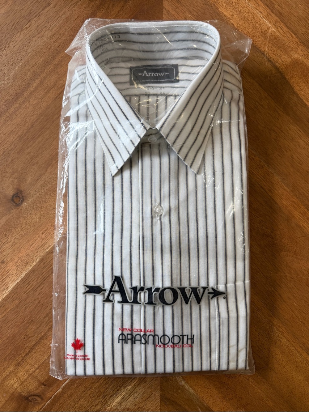 Vintage Mens Deadstock Dress Shirt M 15½ 34-36 NOS NWT Arrow 70s